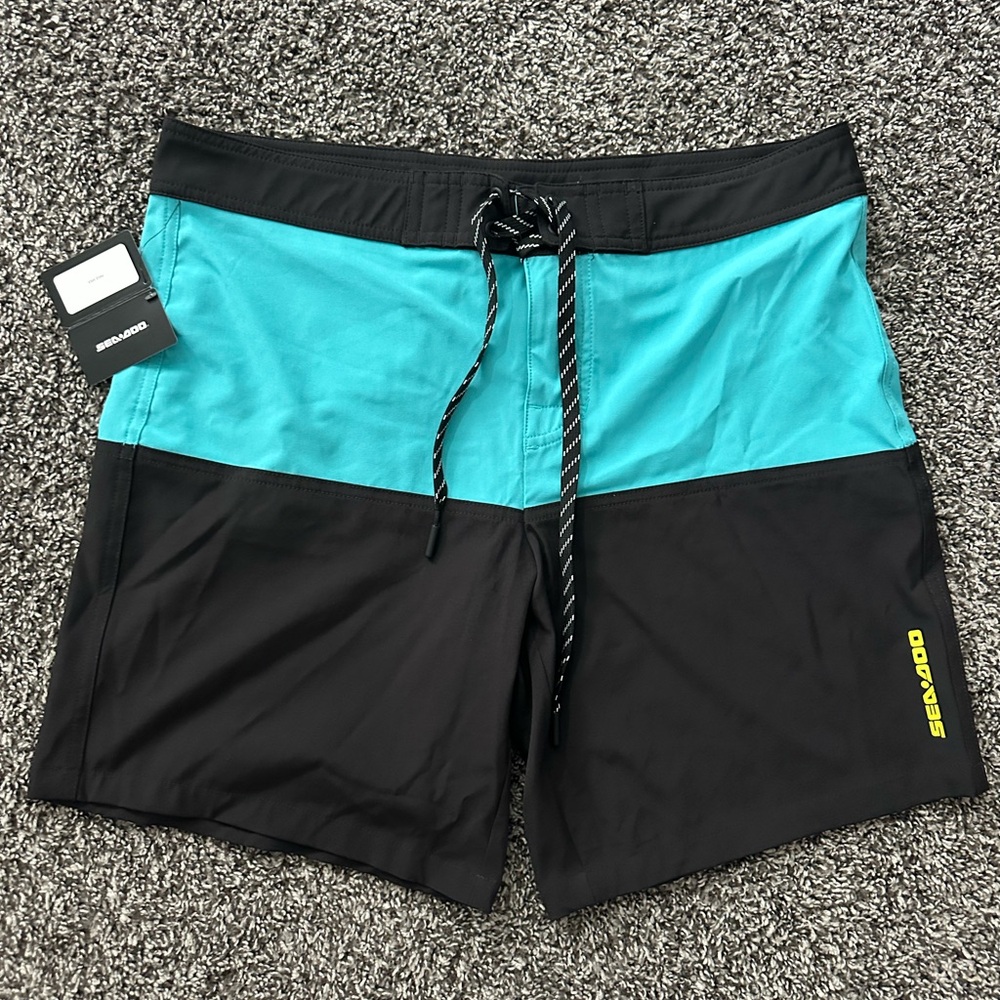 Sea Doo Men's Swim Shorts - Black and Blue